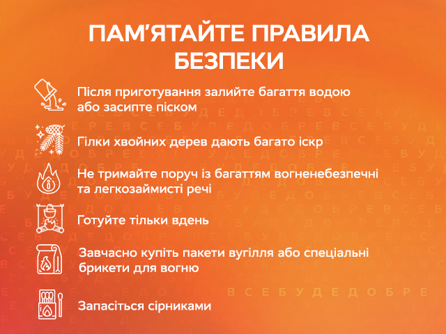 правила безопасности с огнем