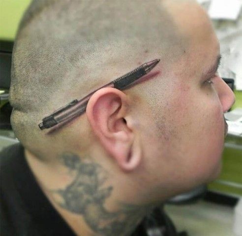 24 татуировки с невероятными оптическими иллюзиями 8