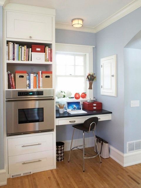 Топ-10 ідей, як перетворити кімнату в домашній офіс! kitchen-zone-bhg