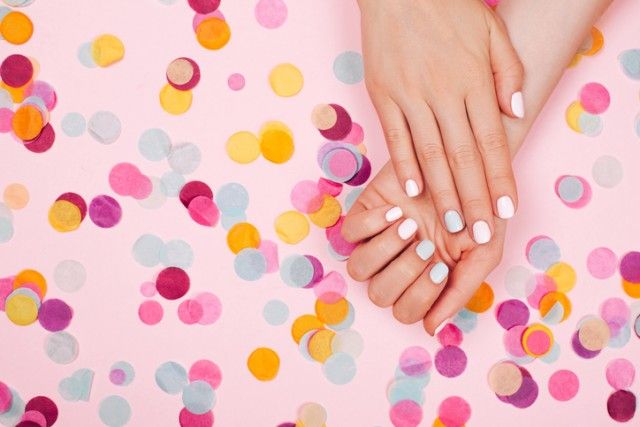 Stylish trendy female manicure