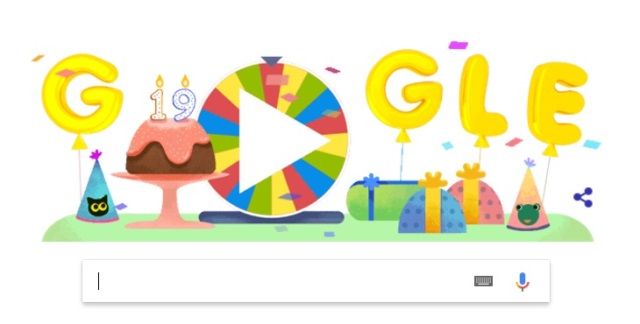 Google сделал праздничную рулетку в честь своего 19-летия: как играть гугл 3