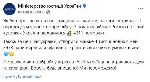 Жизнь продолжается: сколько родилось детей и сколько браков было заключено за время войны Жизнь продолжается: сколько родилось детей и сколько браков было заключено за время войны