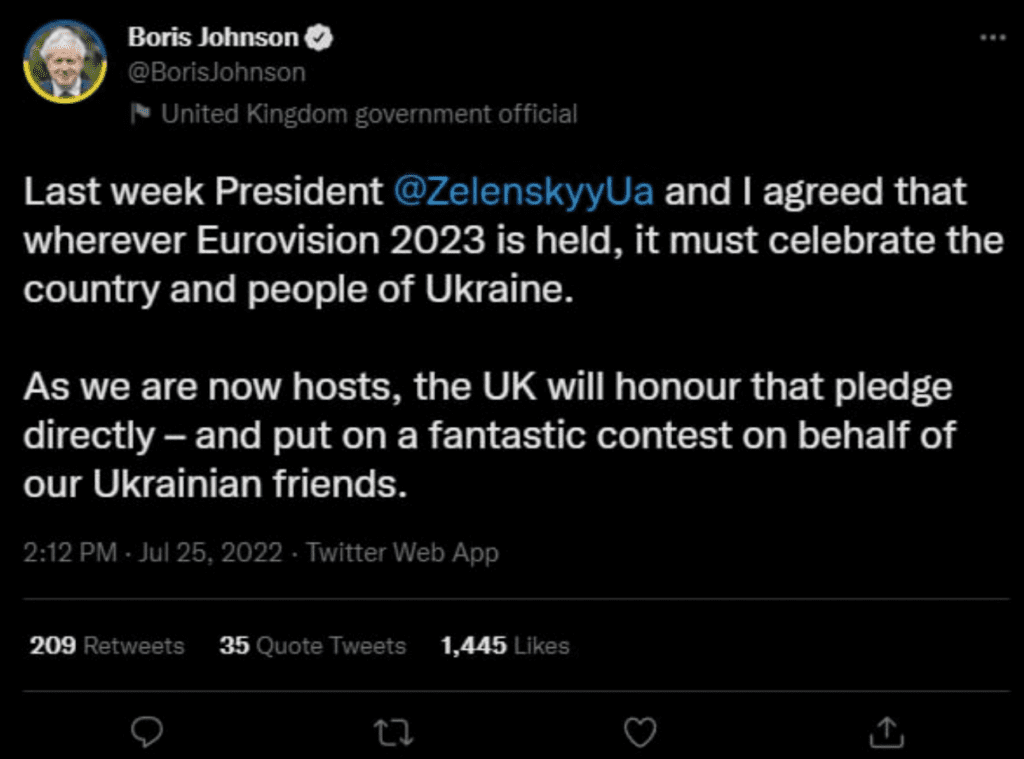 Евровидение-2023 пройдет в Великобритании: теперь официально