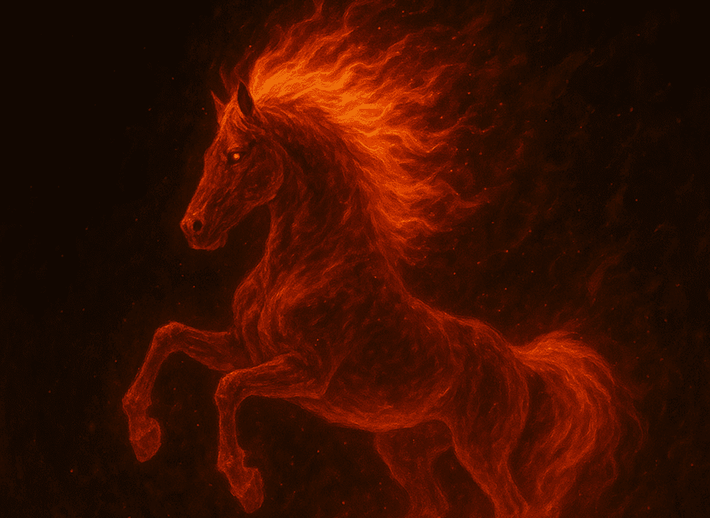 Символ 2026 року - Червоний вогняний кінь