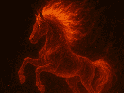 Символ 2026 року - Червоний вогняний кінь