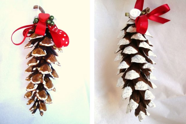 Снежок на шишках будет смотреться великолепно 