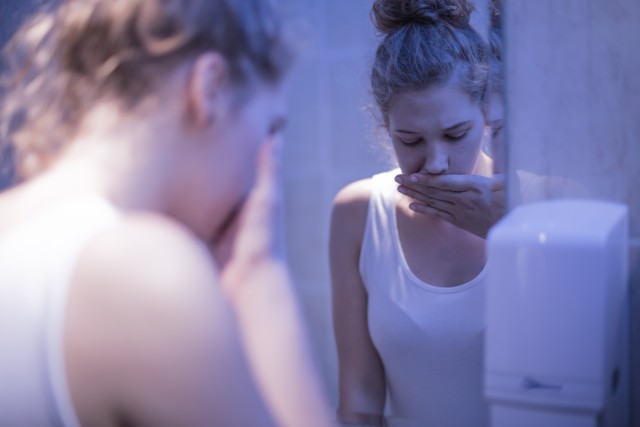 Girl in bathroom