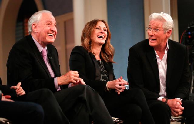 TODAY -- Pictured: (l-r) Garry Marshall, Julia Roberts and Richard Gere appear on NBC News' "Today" show -- (Photo by: Peter Kramer/NBC/NBC NewsWire)